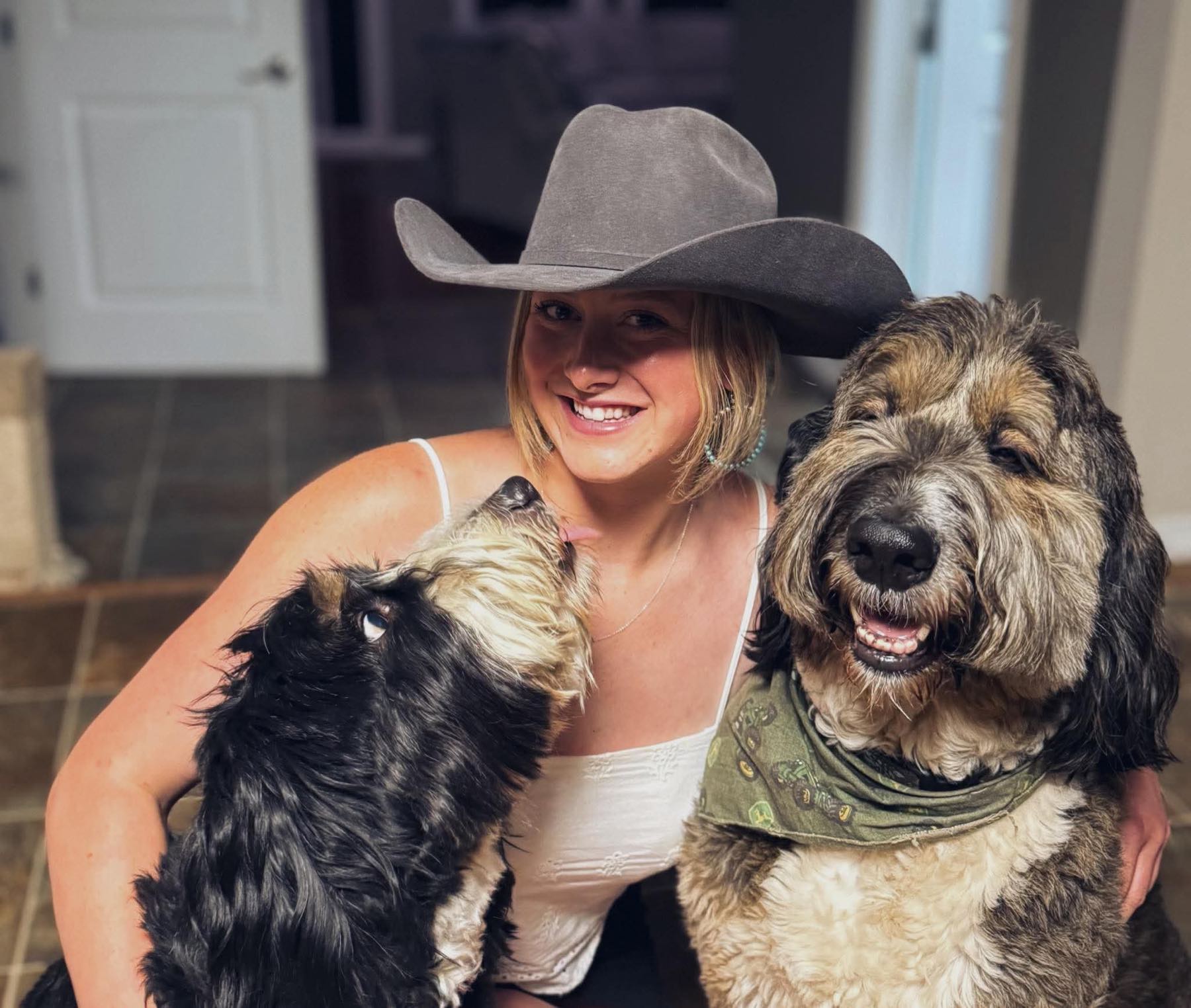 Coach Lili with her dogs