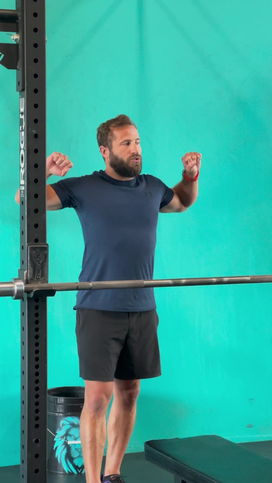 An EPPIC coach demonstrating shoulder and arm position